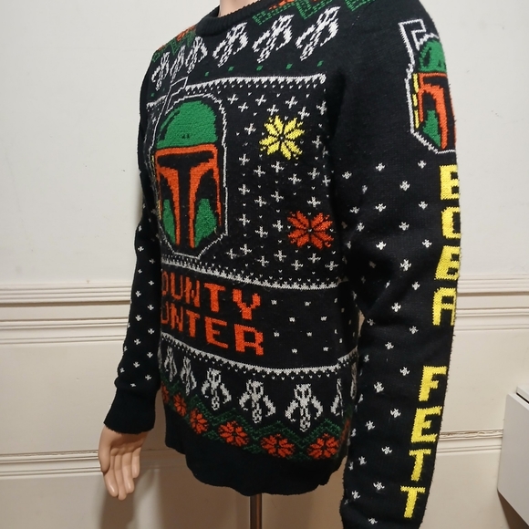 Star Wars Boba Fett Christmas Sweater Small - Picture 4 of 5